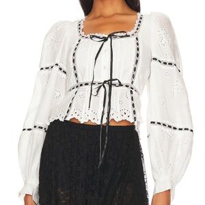 For Love and Lemons Rowan Top in White